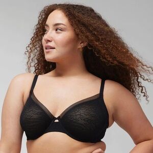 Soma Black Lace Underwire Bra - Supportive Everyday Comfort